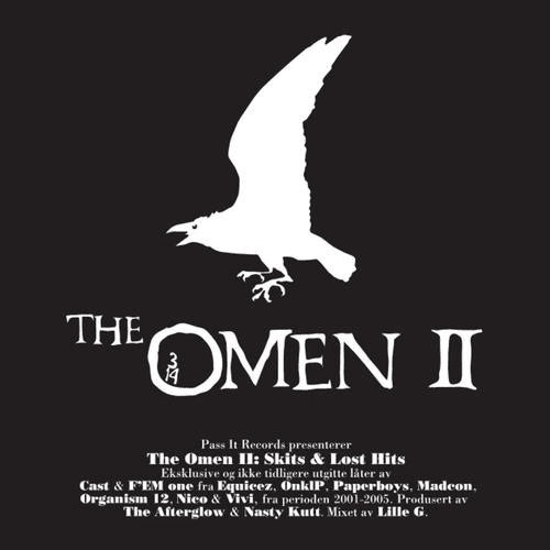 Svart cover med en kråken. "The Omen II"