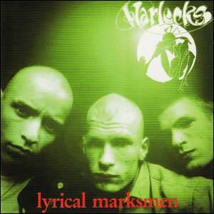 Warlocks in green light. Close-up photo.